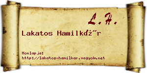 Lakatos Hamilkár névjegykártya
