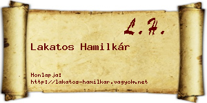 Lakatos Hamilkár névjegykártya